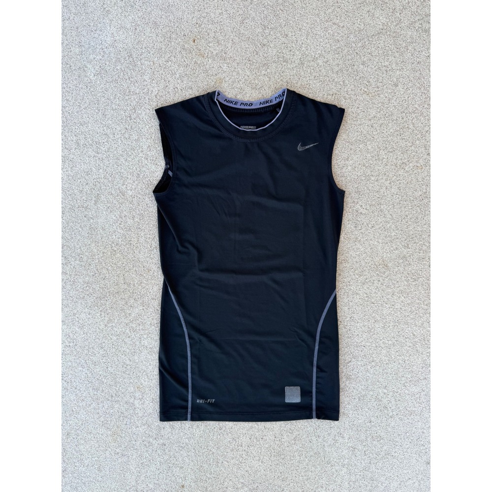 Nike Pro Kids M Compression Tank - Black Dri-FIT Sleeveless Top